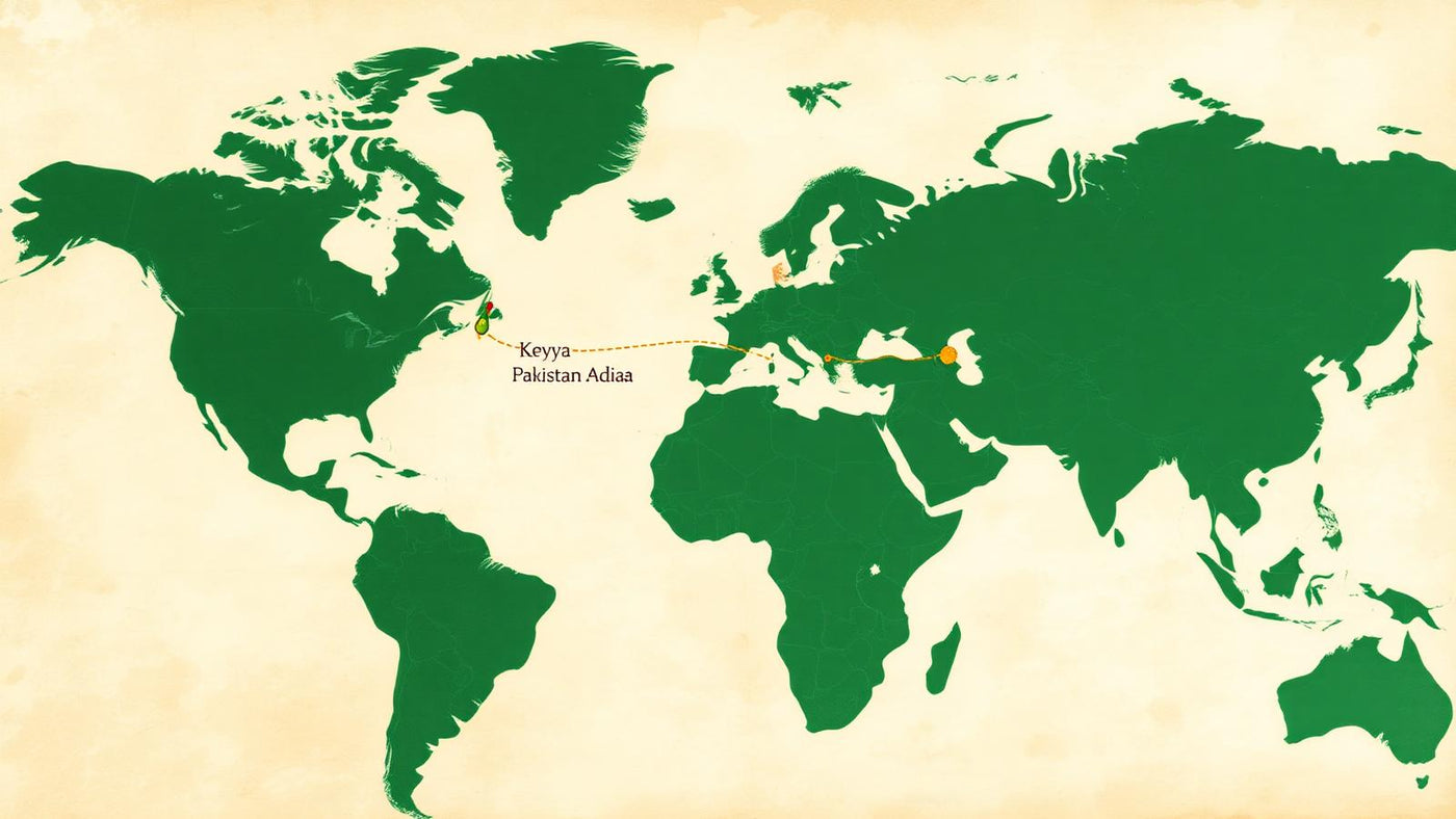 Keitt AvoGold Kenya to Pakistan journey map